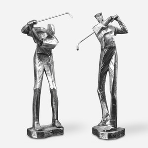 Practice Shot Metallic Statues, Set/2 (19675)