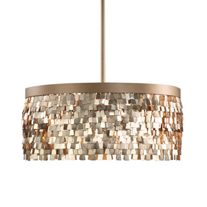 Tillie 3 Light Textured Gold Pendant (22064)