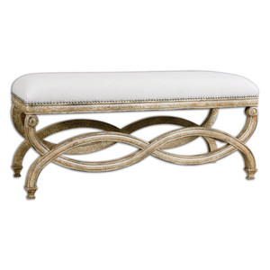 Karline Natural Linen Bench (23075)