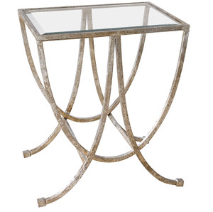Marta Antiqued Silver Side Table (24592)
