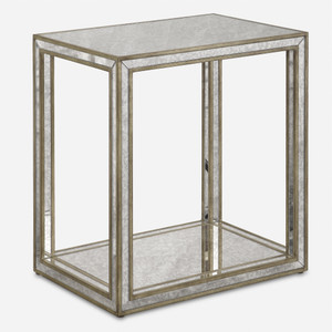 Julie Mirrored End Table (24858) Julie Mirrored End Table (24858)