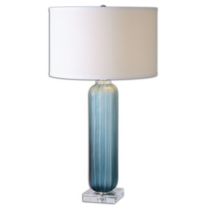 Caudina Frosted Blue Glass Lamp (26193-1)