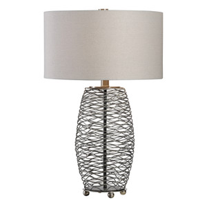 Sinuous Wavy Steel Mesh Lamp (27768-1)