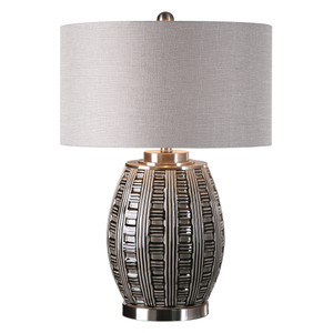 Aura Ash Black Glaze Lamp (27521-1)