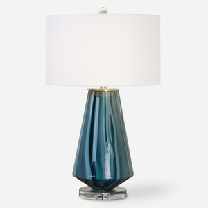 Pescara Teal-Gray Glass Lamp (27225-1)