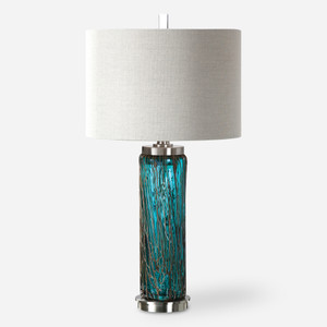Almanzora Blue Glass Lamp (27087-1) Almanzora Blue Glass Lamp (27087-1)