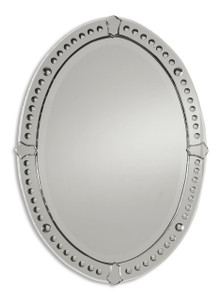 Graziano Frameless Oval Mirror (Uttermost)