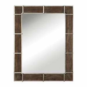Wade Wooden Industrial Mirror (09466)