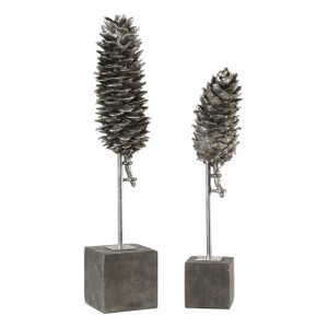 Longleaf Pine Cone Sculptures S/2 (18905)