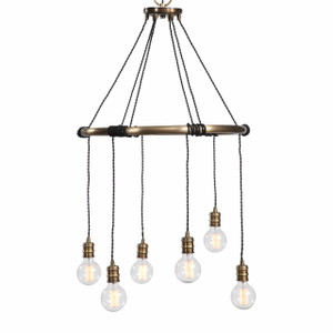 Milo 6 Light Industrial Ring Chandelier (22149)