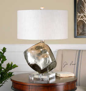 Everly Silver Glass Table Lamp (26605-1)