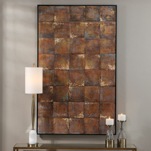 Metallic Tiles Hand Painted Canvas (36056)