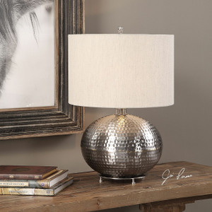 Metis Hammered Steel Lamp (27821-1)