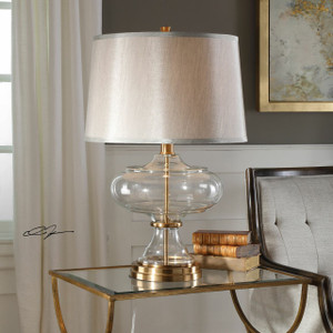 Jelani Glass & Brass Lamp (27773)