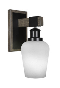 Tacoma 1 Lt Sconce In Matte Black & Paint Distressed Wood-Look (1841-MBDW-211)