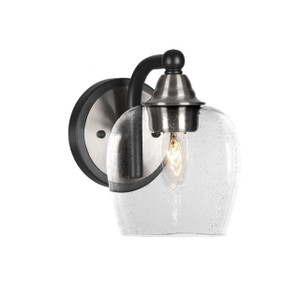 Paramount 1 Light Wall Sconce In Matte Black & Brushed Nickel (3421-MBBN-4810)