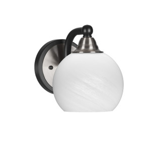 Paramount 1 Light Wall Sconce In Matte Black & Brushed Nickel (3421-MBBN-4101)