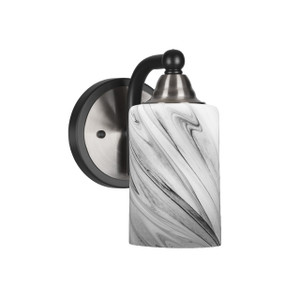 Paramount 1 Light Wall Sconce In Matte Black & Brushed Nickel (3421-MBBN-3009)
