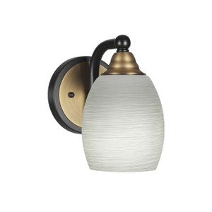 Paramount 1 Light Wall Sconce In Matte Black & Brass (3421-MBBR-615)