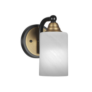 Paramount 1 Light Wall Sconce In Matte Black & Brass (3421-MBBR-3001)