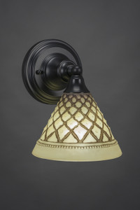 1 Light Wall Sconce In Matte Black (40-MB-7185)