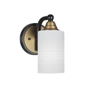 Paramount 1 Light Wall Sconce In Matte Black & Brass (3421-MBBR-4061)