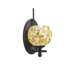 Capri 1 Light Wall Sconce In Dark Granite (591-DG-407)