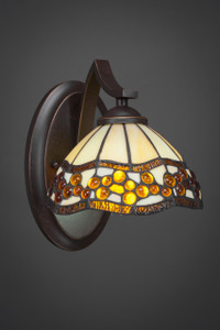 Zilo 1 Light Wall Sconce In Dark Granite (551-DG-9975)