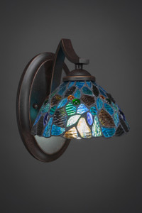 Zilo 1 Light Wall Sconce In Dark Granite (551-DG-9955)