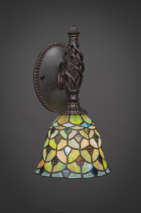 Elegante 1 Light Wall Sconce In Dark Granite (161-DG-9965)