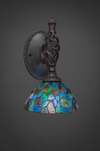 Elegante 1 Light Wall Sconce In Dark Granite (161-DG-9955)