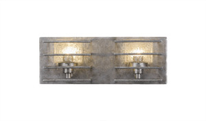 Sky Loft 2 Light Bath Bar In Aged Silver (1102-AS)