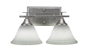 Uptowne 2 Light Bath Bar In Aged Silver (132-AS-311)