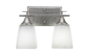 Uptowne 2 Light Bath Bar In Aged Silver (132-AS-460)