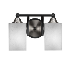 2 Light Bathroom Lighting In Matte Black & Brushed Nickel (3422-MBBN-531)