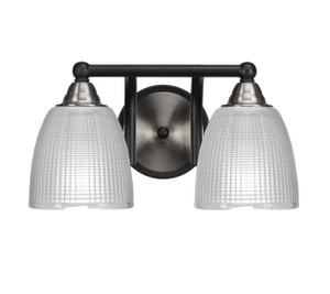 2 Light Bathroom Lighting In Matte Black & Brushed Nickel (3422-MBBN-500)