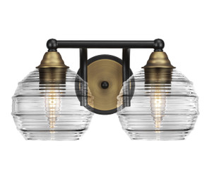 2 Light Bathroom Lighting In Matte Black & Brass (3422-MBBR-5110)