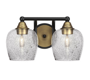 2 Light Bathroom Lighting In Matte Black & Brass (3422-MBBR-4812)