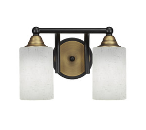 2 Light Bathroom Lighting In Matte Black & Brass (3422-MBBR-310)