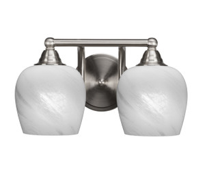 2 Light Bathroom Lighting In Brushed Nickel (3422-BN-4811)