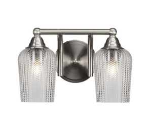 2 Light Bathroom Lighting In Brushed Nickel (3422-BN-4250)