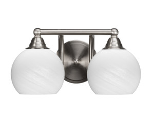 2 Light Bathroom Lighting In Brushed Nickel (3422-BN-4101)