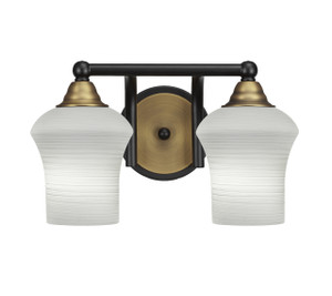 2 Light Bathroom Lighting In Matte Black & Brass (3422-MBBR-681)