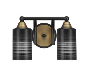 2 Light Bathroom Lighting In Matte Black & Brass (3422-MBBR-4069)