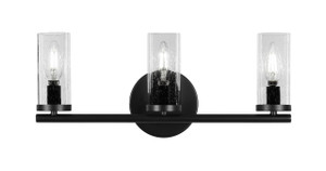 Trinity 3 Light Bathroom Lighting In Matte Black (2813-MB-800B)