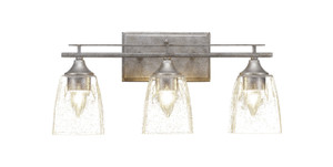 Uptowne 3 Light Bath Bar In Aged Silver (133-AS-461)