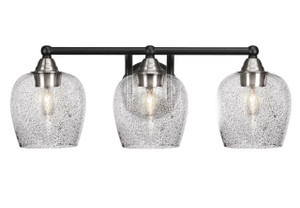 3 Light Bathroom Lighting In Matte Black & Brushed Nickel (3423-MBBN-4812)