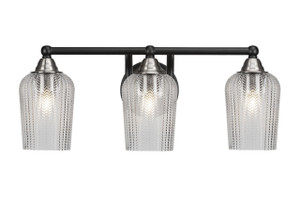 3 Light Bathroom Lighting In Matte Black & Brushed Nickel (3423-MBBN-4250)