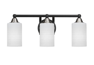3 Light Bathroom Lighting In Matte Black & Brushed Nickel (3423-MBBN-4061)