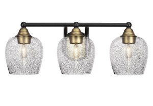 3 Light Bathroom Lighting In Matte Black & Brass Nickel (3423-MBBR-4812)